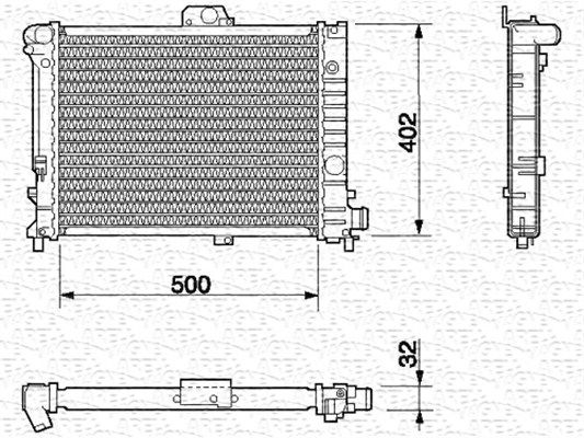 MAGNETI MARELLI Radiators, Motora dzesēšanas sistēma 350213631000